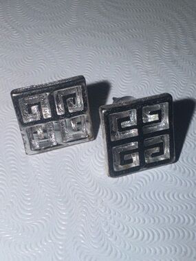 Givenchy Silver-Tone Square stud earrings